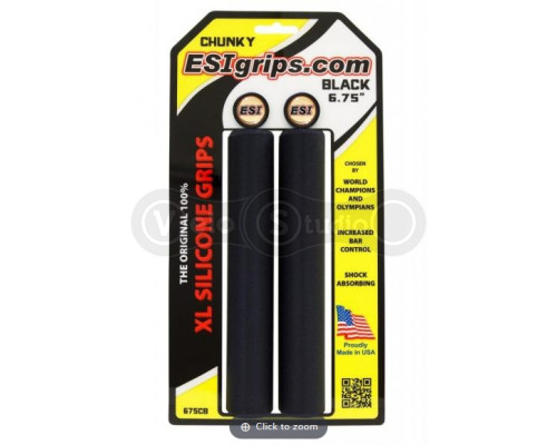 Грипсы ESI XL 6.75 дюймов; Chunky Black (черные)
