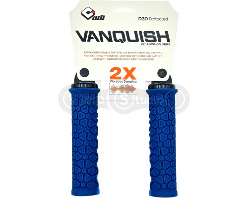 Грипсы ODI Vanquish, v2.1 Lock-On ,MTB , Closed End BLue/BLue/Black