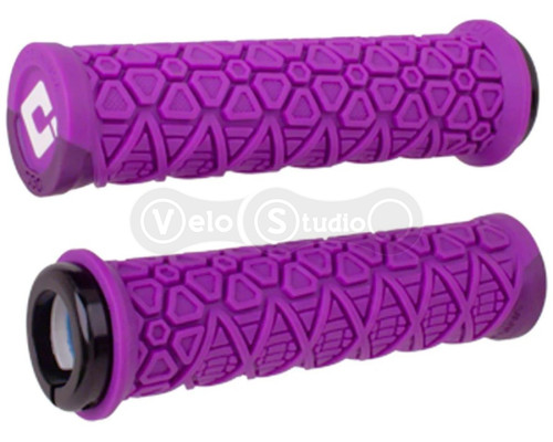 Грипсы ODI Vanquish, v2.1 Lock-On ,MTB , Closed End Purple/Met Purp w/Blk