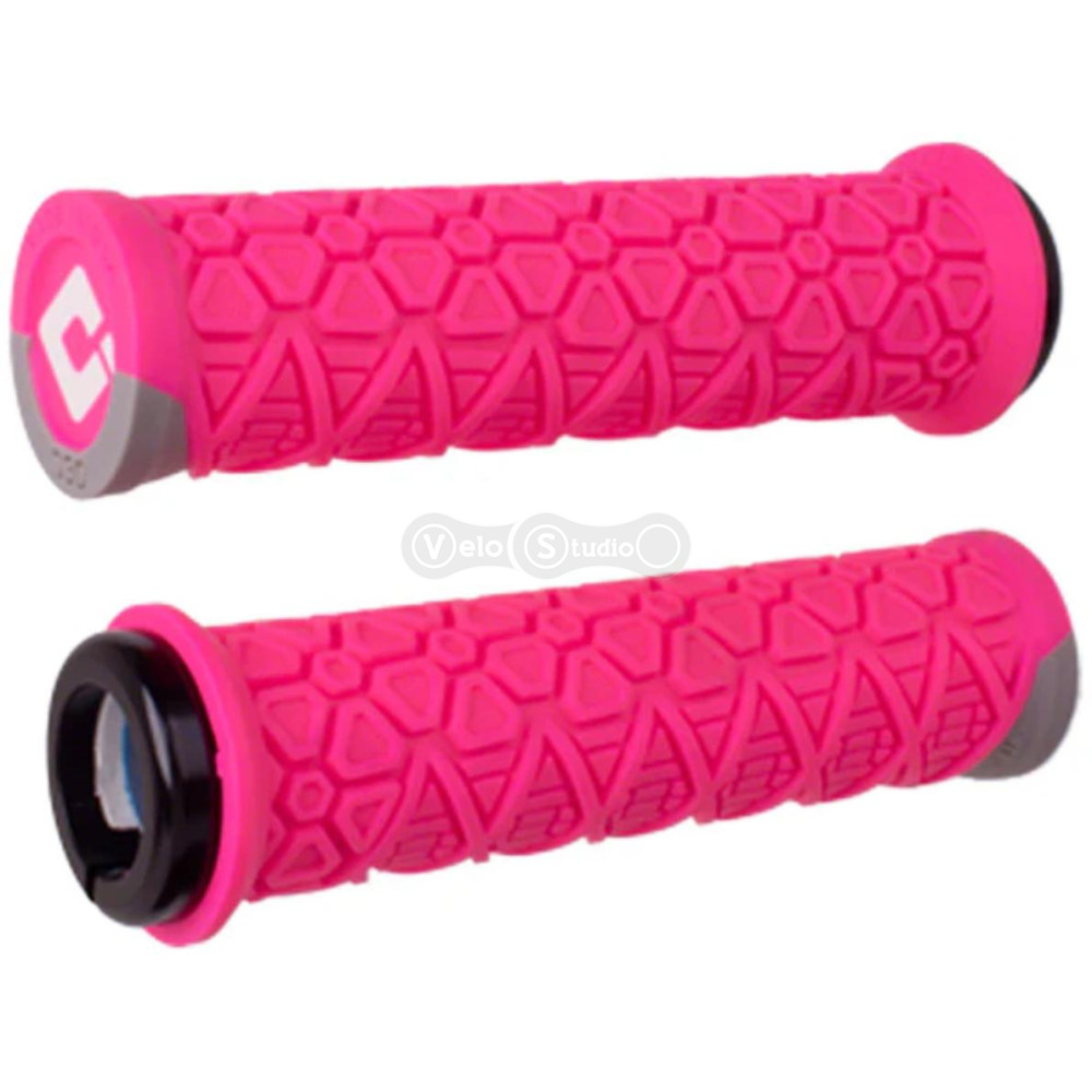 Грипси ODI Vanquish, v2.1 Lock-On ,MTB , Closed End Pink/Gray w/Blk