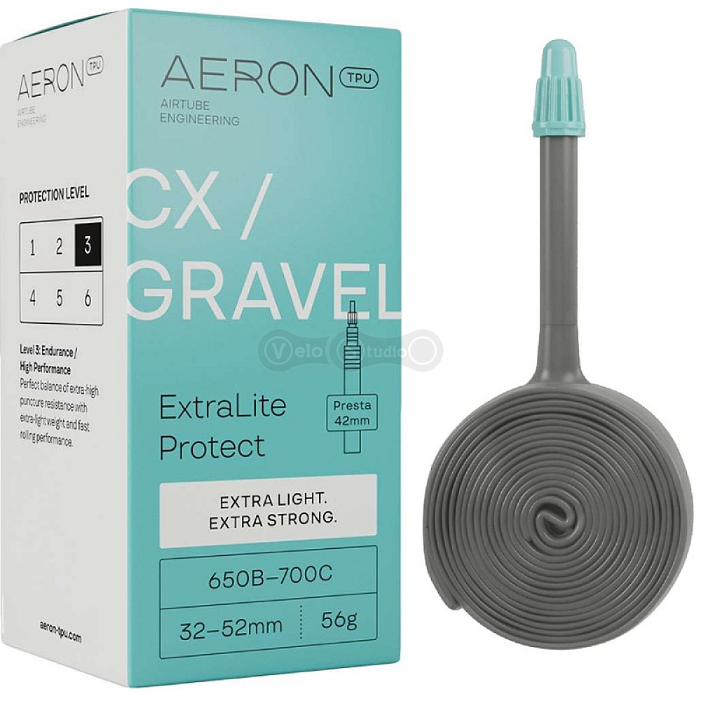 Камера AERON TPU CX/Gravel ExtraLite Protect 650B-700Cx32-52 Presta 42 56г