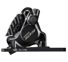Калипер гидравлического тормоза Shimano BR-R7170-F, 105, FLAT MOUNT передний адаптер 140/160мм, колодка L05A RESIN PAD(W/FIN)