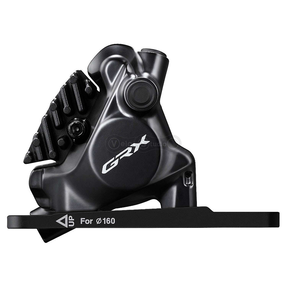 Калипер гидравлического тормоза Shimano BR-RX820, GRX, передний, FLAT MOUNT, 140/160MM ротор, колодка L05A RESIN PAD(W/FIN)