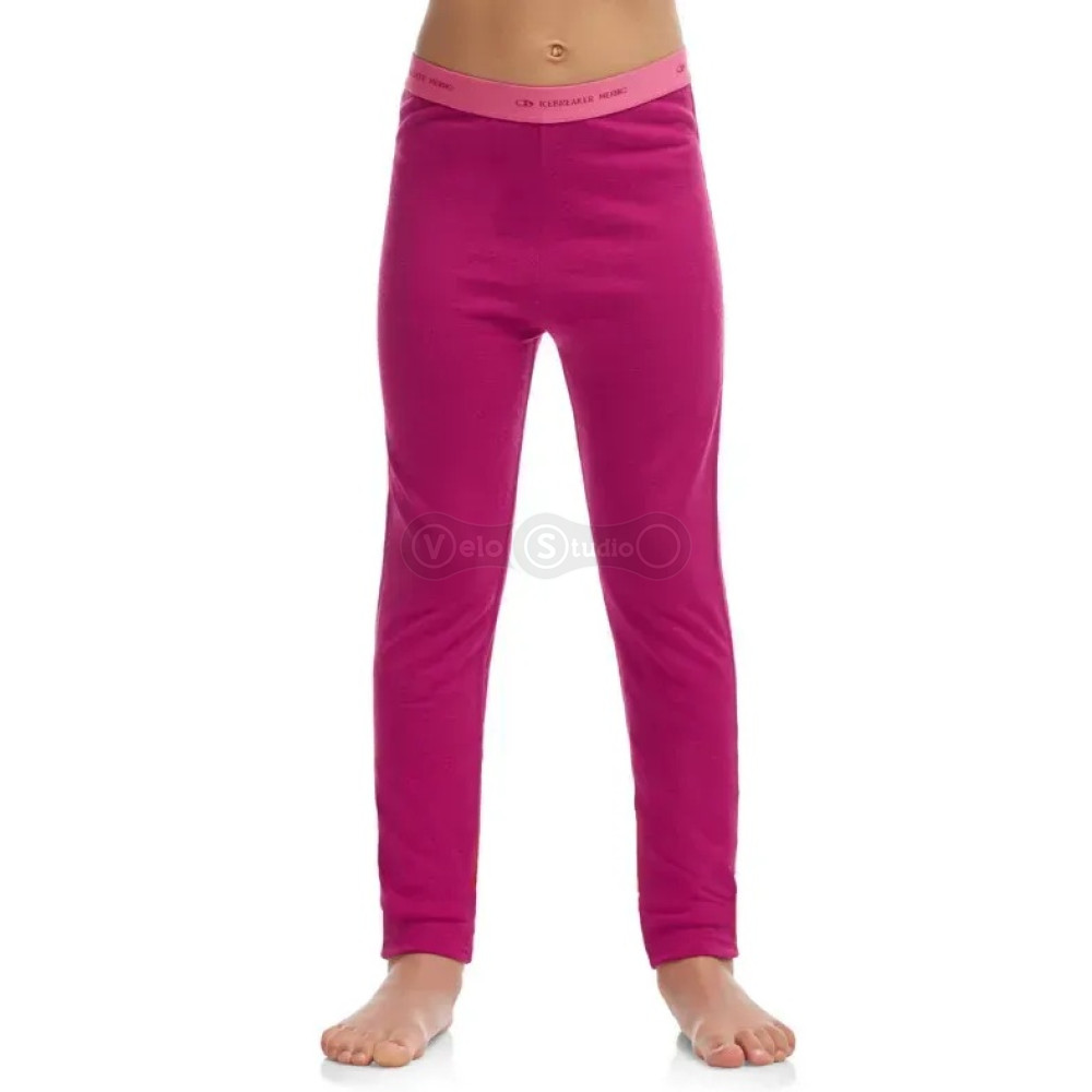 Детские термоштаны ICEBREAKER JN BF 200 Oasis Leggings raspberry/shocking 14