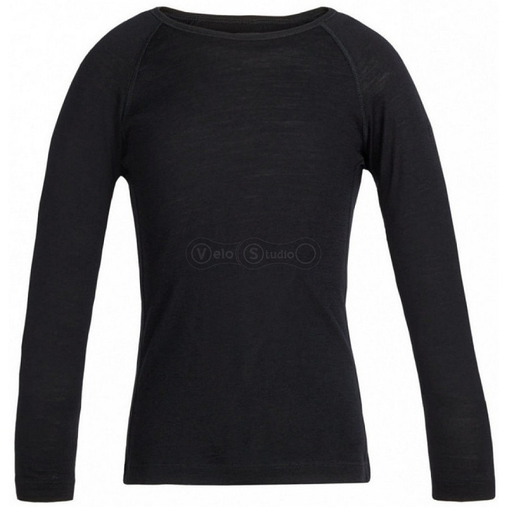 Детская термофутболка с длинным рукавом ICEBREAKER Kids 200 Oasis LS Crewe Black 02