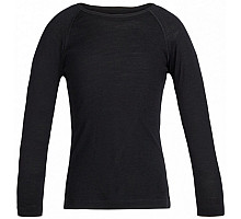 Детская термофутболка с длинным рукавом ICEBREAKER Kids 200 Oasis LS Crewe Black 02