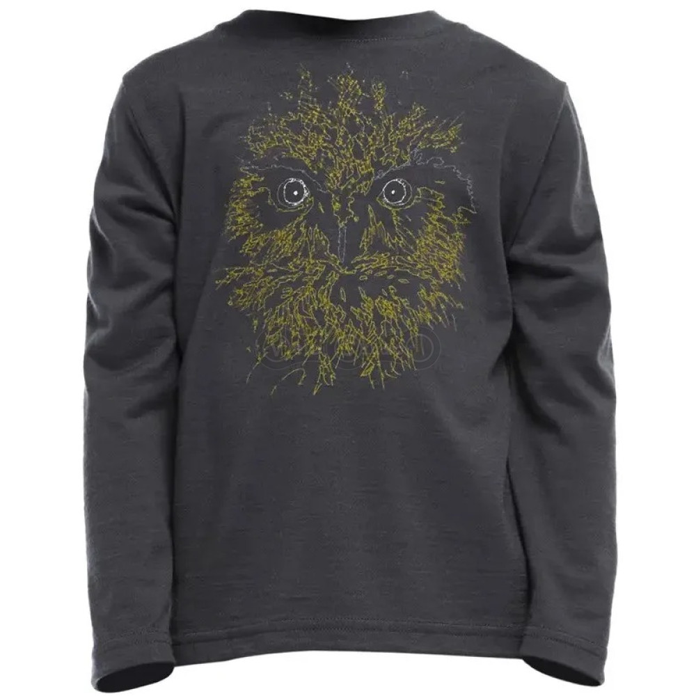 Детская термофутболка с длинным рукавом ICEBREAKER Kids LS Morepork monsoon/rocket 08