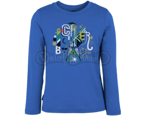 Детская термофутболка с длинным рукавом ICEBREAKER Kids LS Wilderness cadet/chatreuse 08