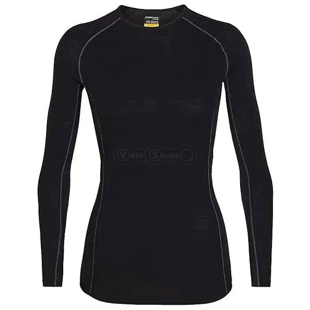 Термофутболка із довгим рукавом ICEBREAKER 150 Zone LS Crewe WOMEN BLACK S