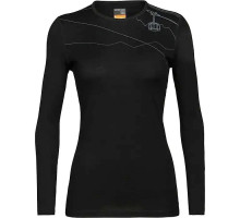 Термофутболка с длинным рукавом ICEBREAKER 200 Oasis LS Crew Skyway BLACK XS