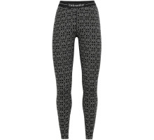 Термоштаны ICEBREAKER 250 Vertex Leggings Alpine Geo WOMEN BLACK/SNOW/J M