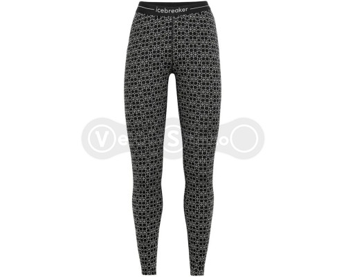 Термоштани ICEBREAKER 250 Vertex Leggings Alpine Geo WOMEN BLACK/SNOW/J M