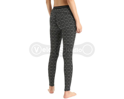 Термоштани ICEBREAKER 250 Vertex Leggings Alpine Geo WOMEN BLACK/SNOW/J M