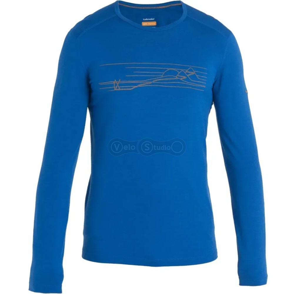 Термофутболка із довгим рукавом ICEBREAKER 200 Oasis LS Crewe Ski MEN LAZURITE L