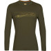 Термофутболка с длинным рукавом ICEBREAKER 200 Oasis LS Crewe Ski Stripes MEN LODEN S