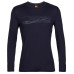 Термофутболка с длинным рукавом ICEBREAKER 200 Oasis LS Crewe Ski Stripes MEN MIDNIGHT L