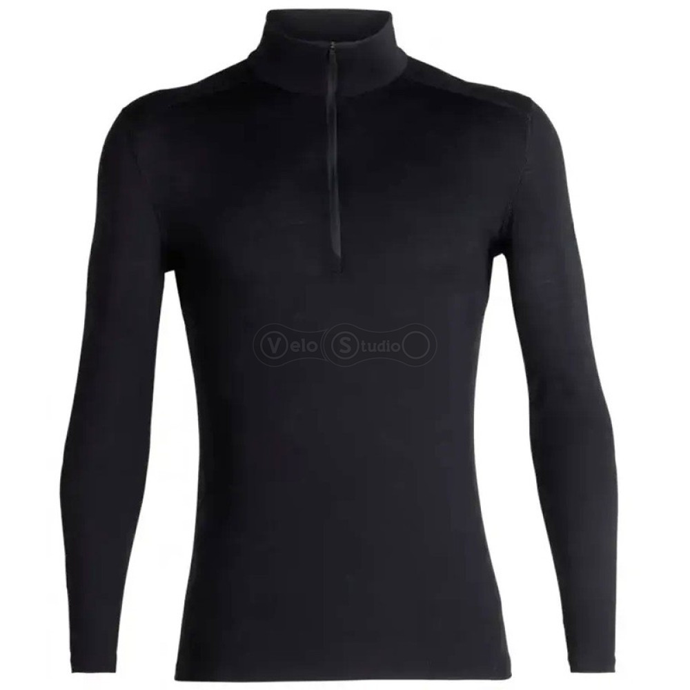 Термофутболка с длинным рукавом ICEBREAKER 200 Oasis LS Half Zip MEN BLACK L