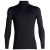Термофутболка с длинным рукавом ICEBREAKER 200 Oasis LS Half Zip MEN BLACK L