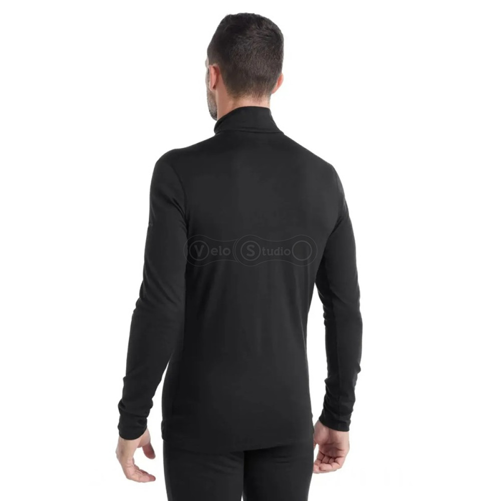 Термофутболка с длинным рукавом ICEBREAKER 200 Oasis LS Half Zip MEN BLACK L
