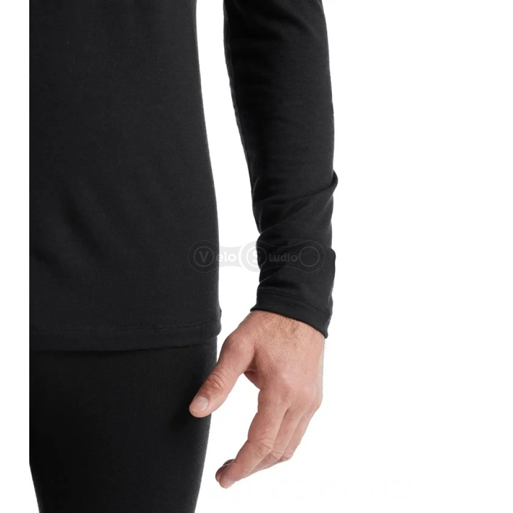 Термофутболка с длинным рукавом ICEBREAKER 200 Oasis LS Half Zip MEN BLACK XL