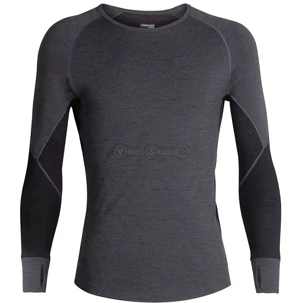 Термофутболка с длинным рукавом ICEBREAKER 260 Zone LS Crewe MEN JET HTHR/BLACK M