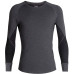 Термофутболка с длинным рукавом ICEBREAKER 260 Zone LS Crewe MEN JET HTHR/BLACK S