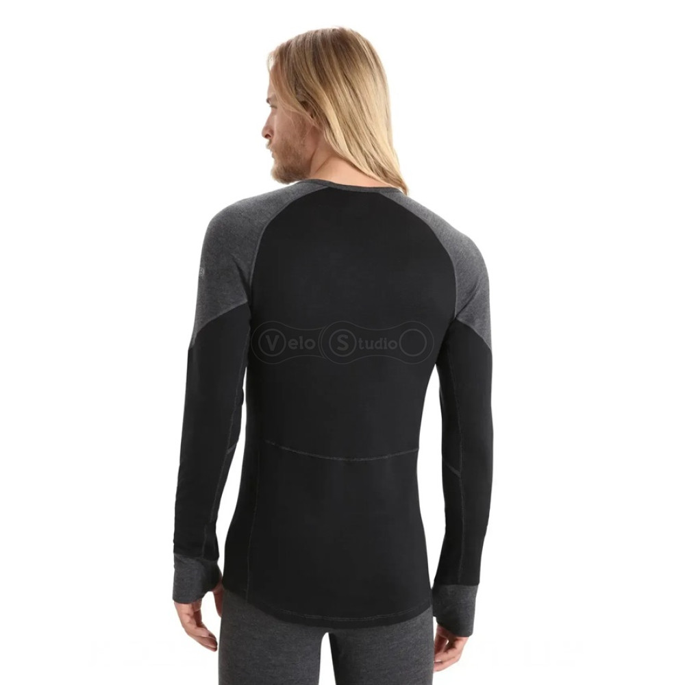 Термофутболка с длинным рукавом ICEBREAKER 260 Zone LS Crewe MEN JET HTHR/BLACK S
