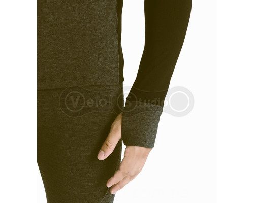 Термофутболка з довгим рукавом ICEBREAKER 260 Zone LS Half Zip MEN LODEN/BLACK M