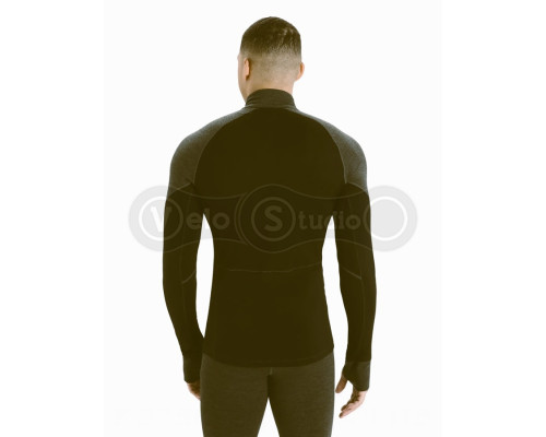 Термофутболка з довгим рукавом ICEBREAKER 260 Zone LS Half Zip MEN LODEN/BLACK M