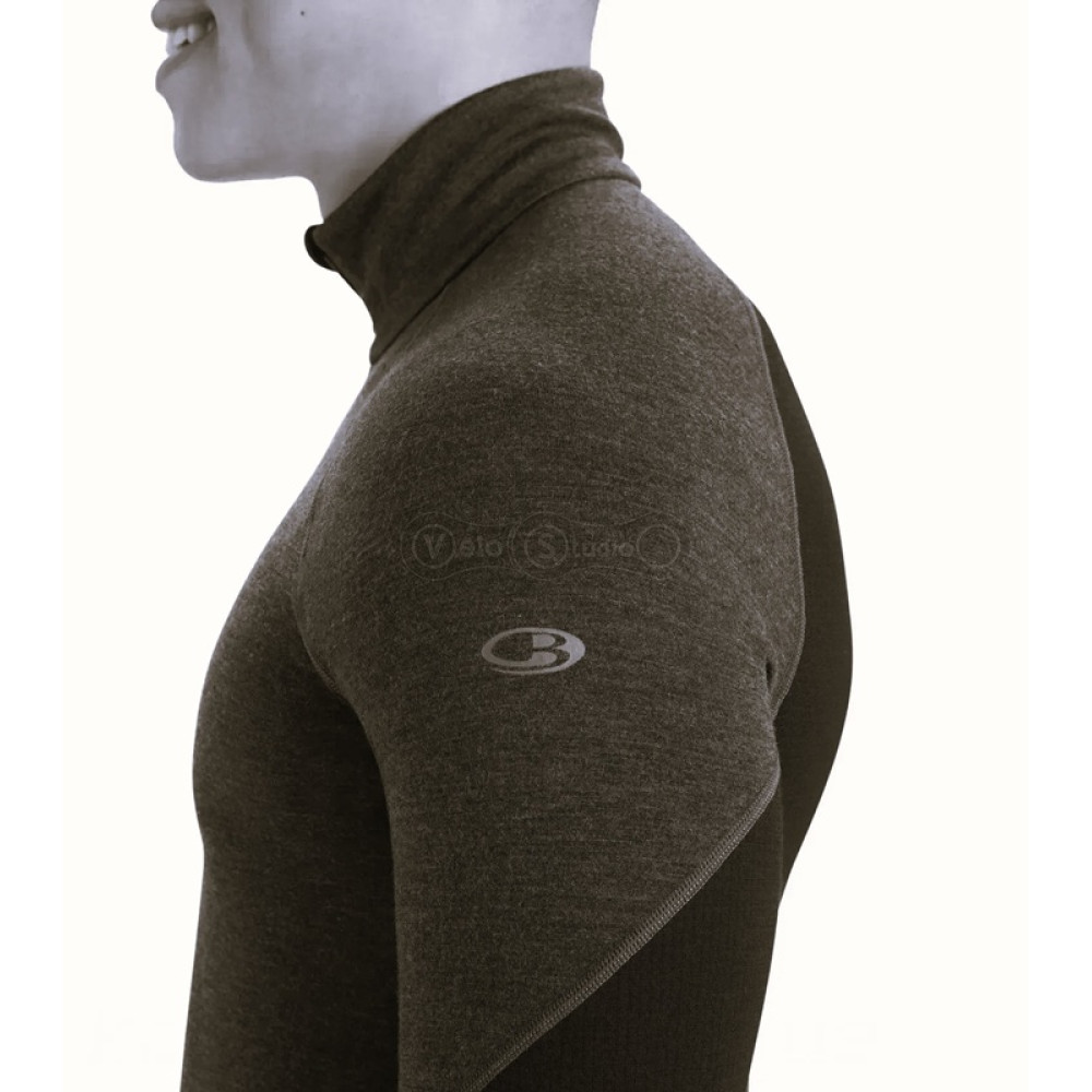 Термофутболка с длинным рукавом ICEBREAKER 260 Zone LS Half Zip MEN LODEN/BLACK XL
