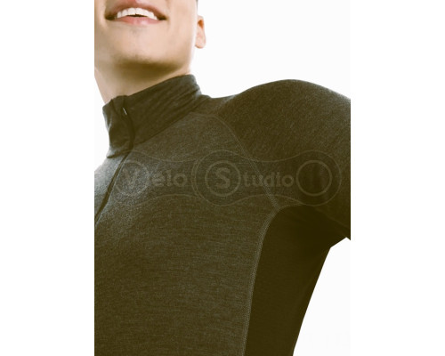 Термофутболка з довгим рукавом ICEBREAKER 260 Zone LS Half Zip MEN LODEN/BLACK XL