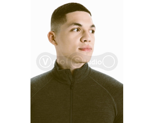 Термофутболка з довгим рукавом ICEBREAKER 260 Zone LS Half Zip MEN LODEN/BLACK XL