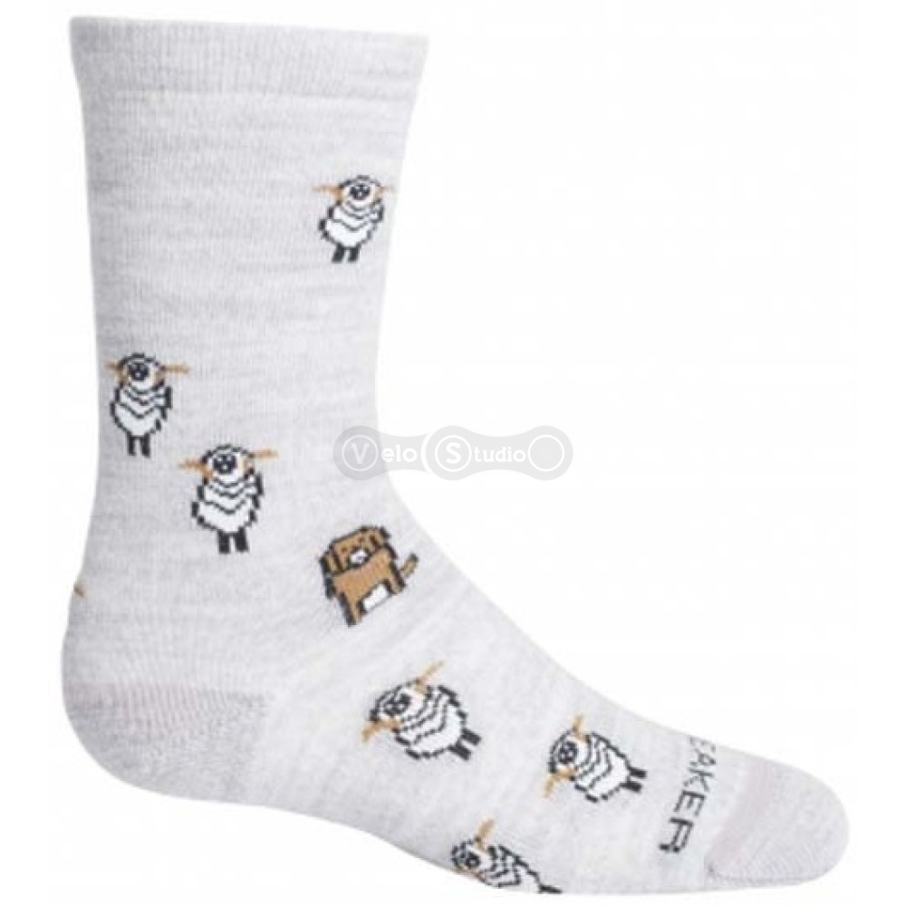 Детские носки ICEBREAKER Kids Lifestyle Ultralight Ultra Light Crew Sheep Herding Blizzard HTHR M