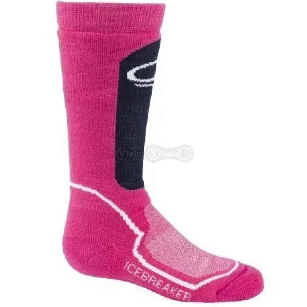 Дитячі шкарпетки ICEBREAKER Kids Snow Medium OTC pop pink/admiral/snow L