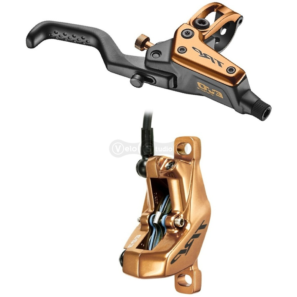 Заднє гідравлічне гальмо TRP DHR EVO PRO M9040 4 поршня, 1900мм, золотисте