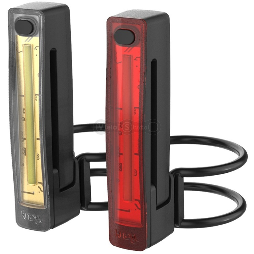 Комплект передніх мигалок + задні Knog Plus Twinpack 40/20 Lumens Black