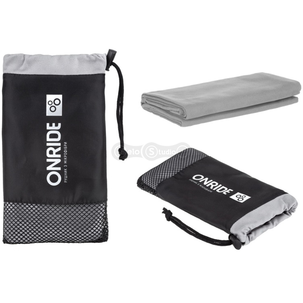Полотенце из микрофибры ONRIDE Wipe 5 серое (100х50) в чехле