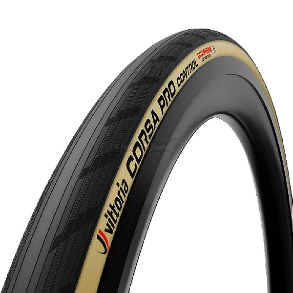 Вело покрышка Vittoria Corsa PRO Control 700x30c TLR, бежевая боковина
