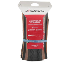 Вело покрышка Vittoria Terreno T10 700x40c Hardpack Gravel Endurance, бежевая боковина