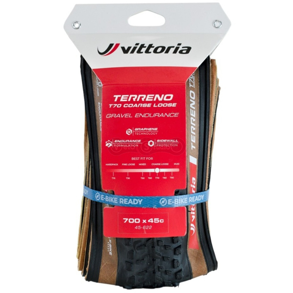 Вело покришка Vittoria Terreno T70 Coarse 700x40c, бежева боковина