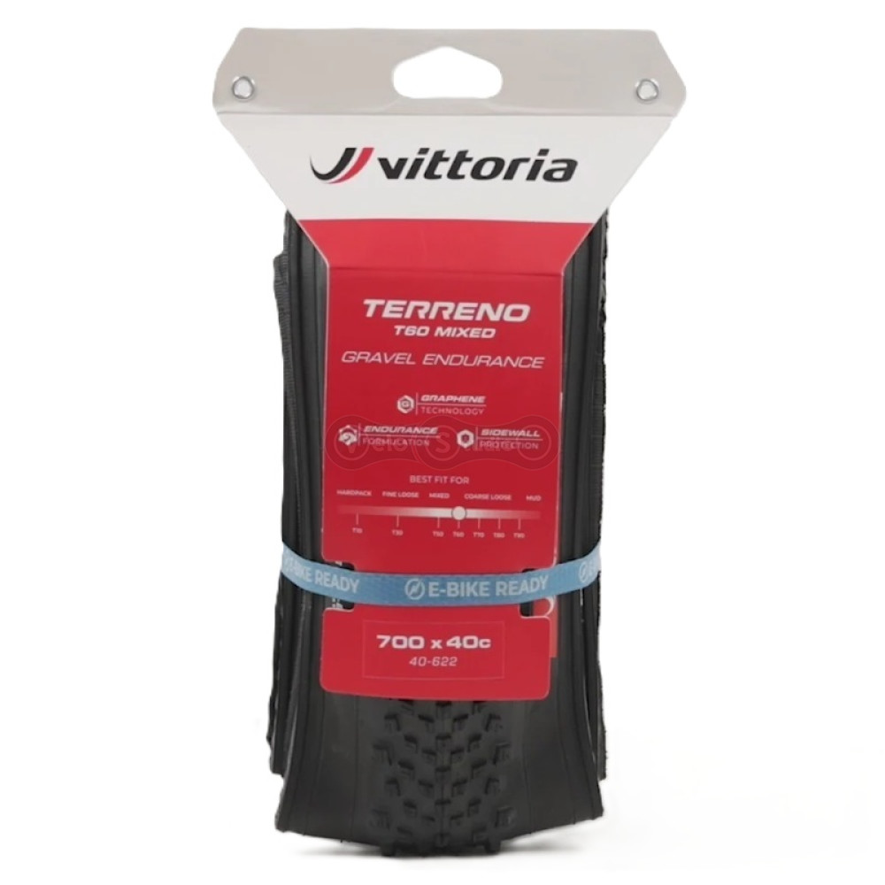 Вело покрышка Vittoria Terreno T60 Mixed Gravel Endurance 700x40c, бежевая боковина