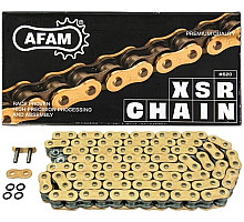 Ланцюг AFAM XSR Chain - 520 [Gold], 520-114L / Seal Ring
