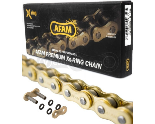 Ланцюг AFAM XSR2 Chain - 525 [Gold], 525-116L / Seal Ring
