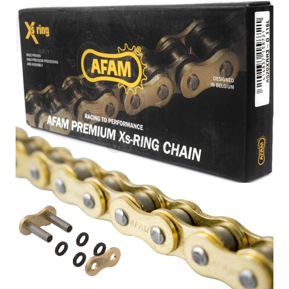 Цепь AFAM XSR2 Chain - 525 [Gold], 525-122L / Seal Ring