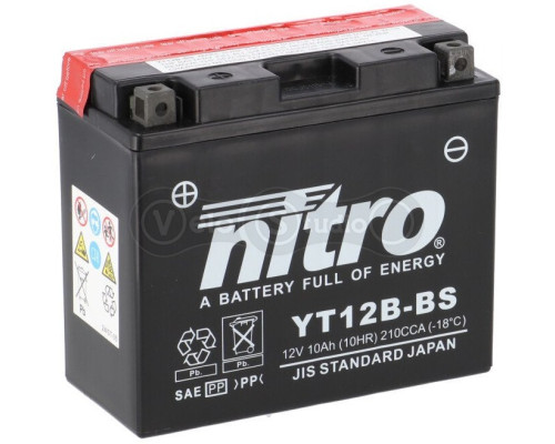 Акумулятор NITRO AGM Open Battery 12V [10 Ah], CCA 210(A)
