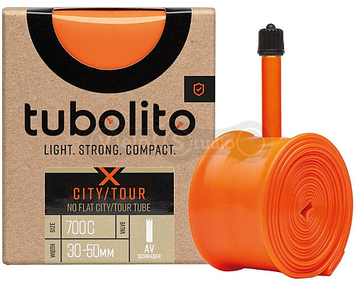 Вело камера Tubolito TPU 700x30-50 мм X-TUBO-CITY/TOUR, SV42 помаранчева