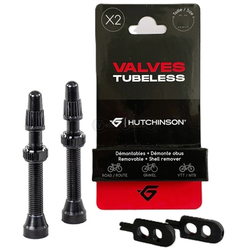 Ниппели HUTCHINSON KIT 2 VALVES 60 MM+1 DEM OBUS для бескамерных покрышек