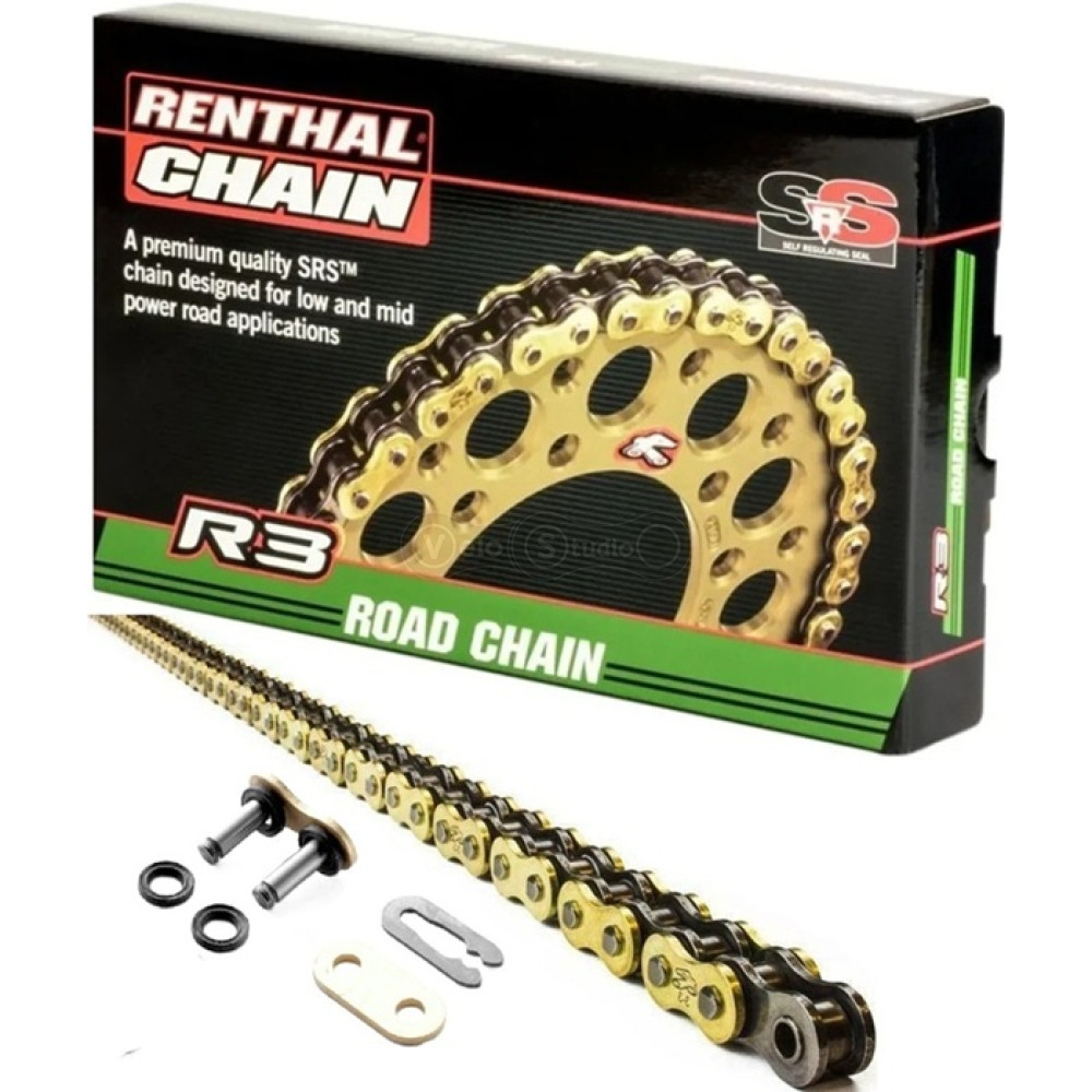 Ланцюг Renthal R3-3 Road SRS Chain - 520 [Gold], 520-110L / Seal Ring