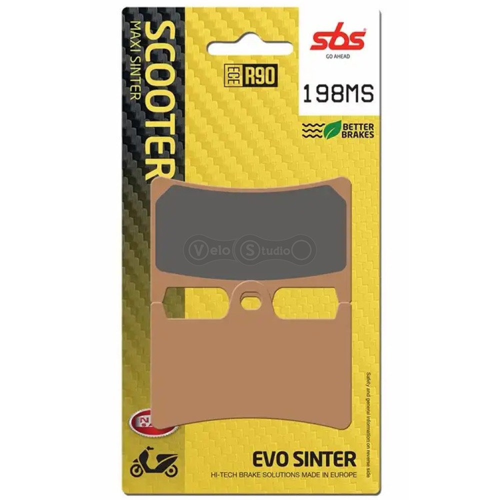 Колодки гальмівні SBS 198MS Maxi Sinter Brake Pads, Sinter