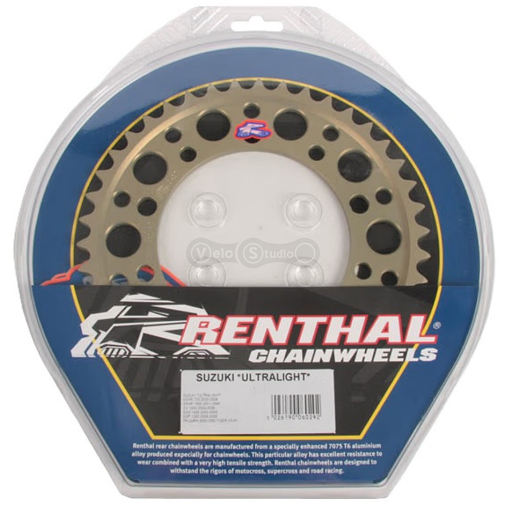 Задня зірка Renthal 530 Hard Anodised Chainwheel 409U - Suzuki [AluGold], 42z